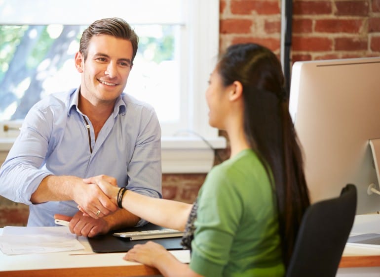 Business people shaking hands